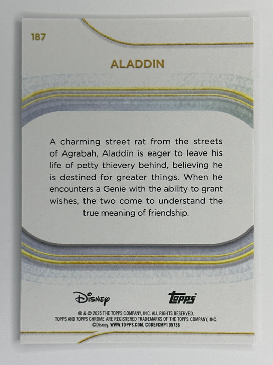 2025 Topps Disney Chrome 187 Aladdin Base Card