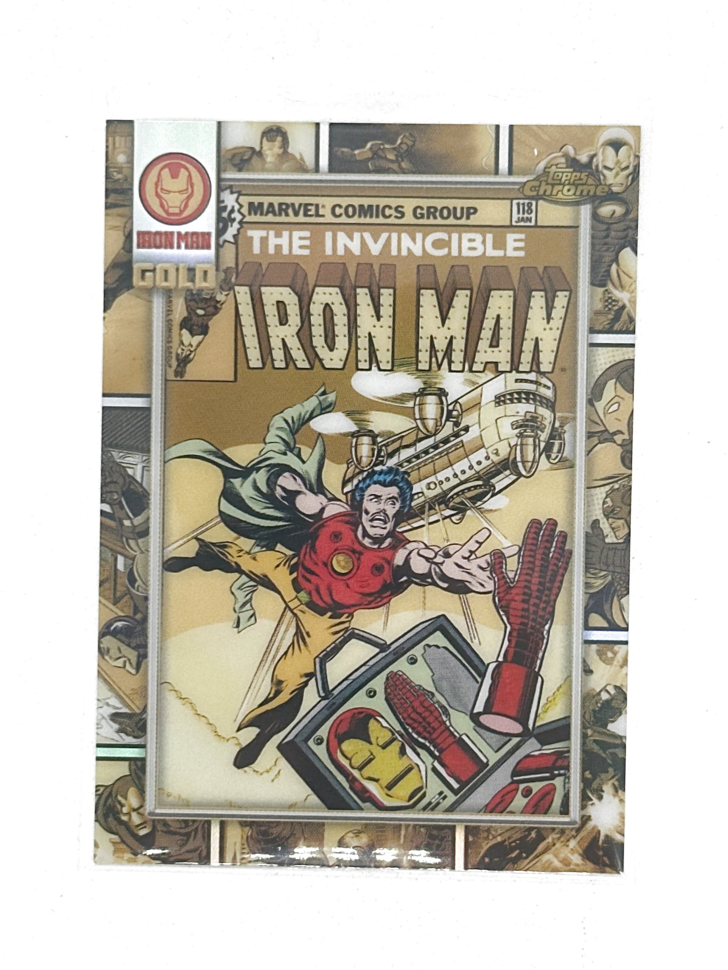 2025 Topps Marvel Chrome #000IM-04 Iron Man #118 Iron Man Gold Base