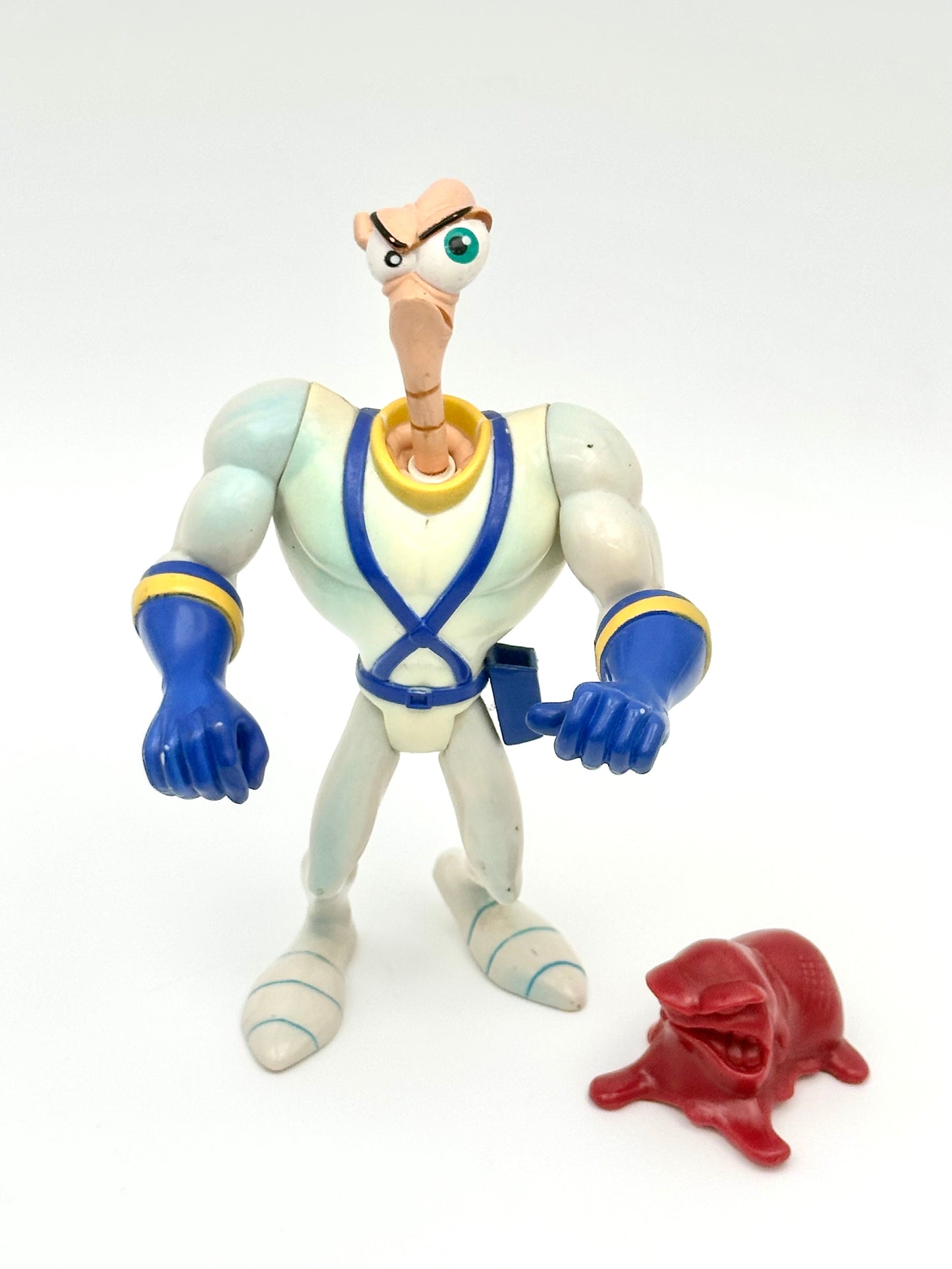 Vintage 1994 Earthworm Jim Action Figure with Snot – Playmates Toys