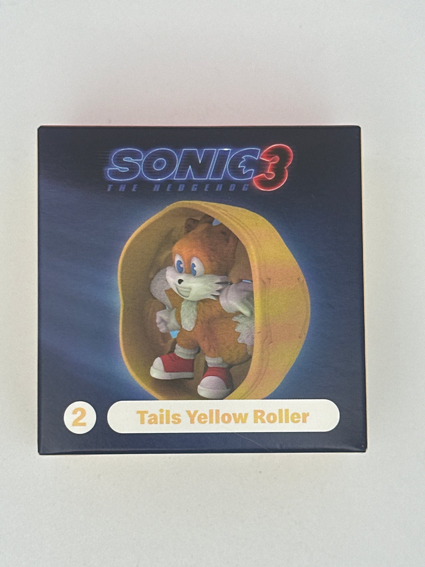 McDonald's Sonic the Hedgehog 3 Happy Meal Toy #2 Tails Yellow Roller