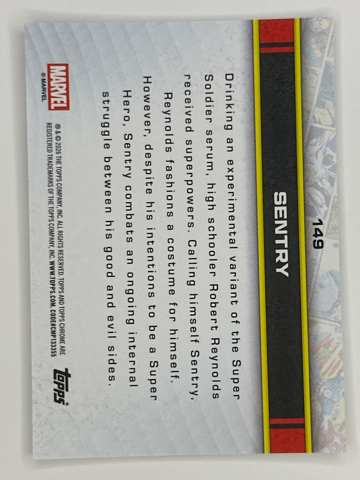 2026 Topps Marvel Chrome 149 Sentry Base Card