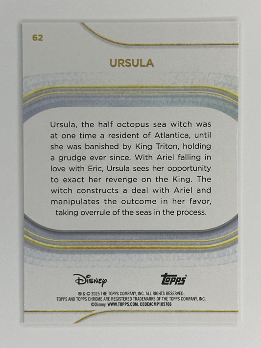 2025 Topps Disney Chrome 062 Ursula Base Card
