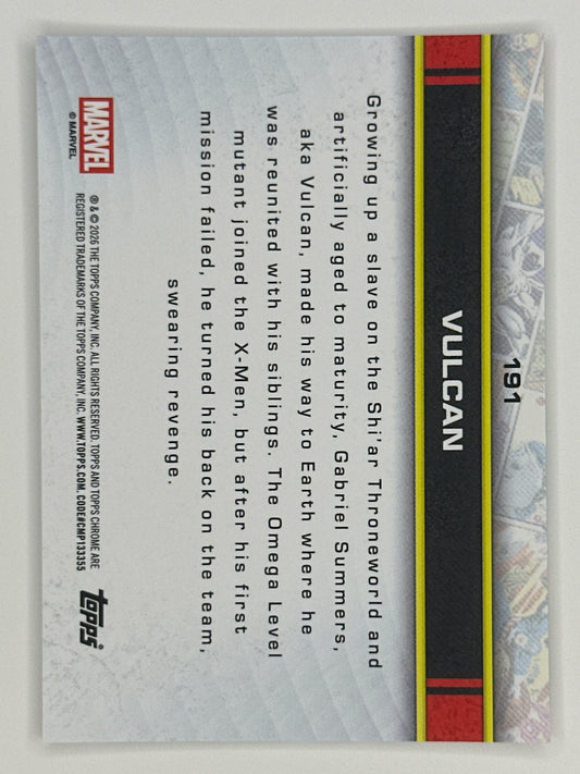 2026 Topps Marvel Chrome 191 Vulcan RayWave Refractor Card