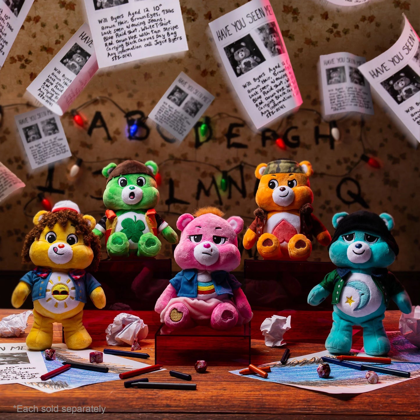 Netflix - Care Bears x Stranger Things Bedtime Bear as Mike, Fun Size Plush