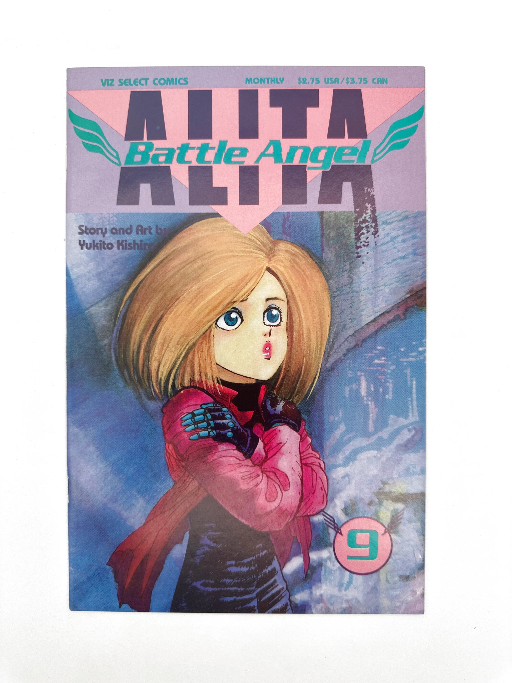 A manga comic book with a colorful illustration of a female character