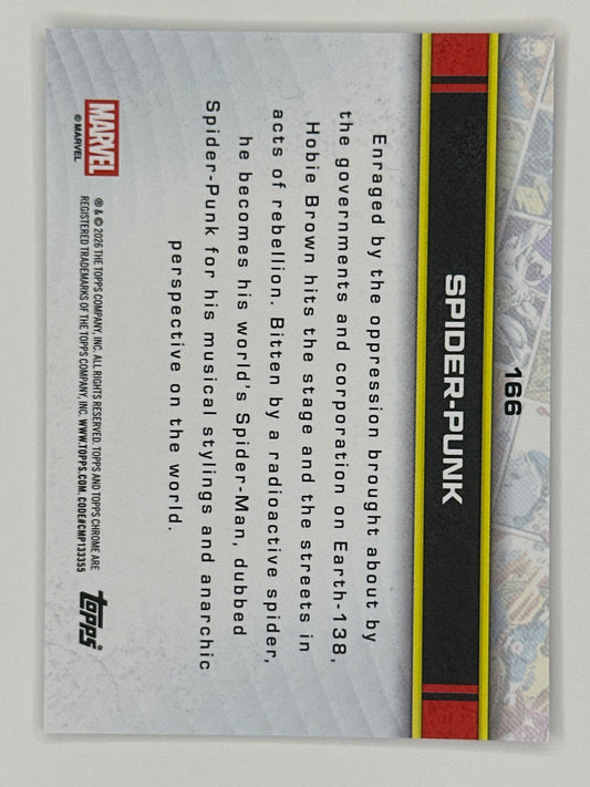2026 Topps Marvel Chrome 166 Spider-Punk RayWave Refractor Card