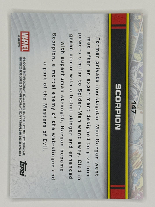 2026 Topps Marvel Chrome 147 Scorpion Base Card