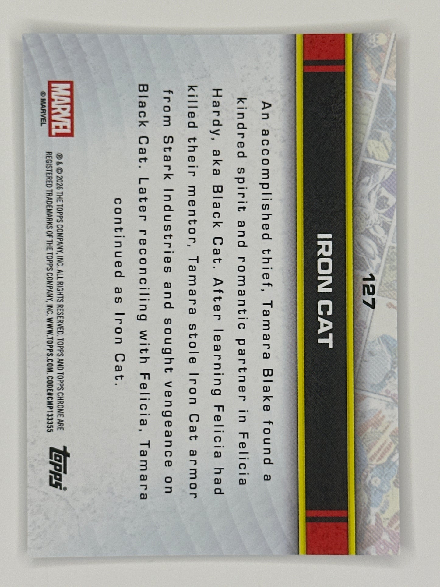 2026 Topps Marvel Chrome 127 Iron Cat Base Card