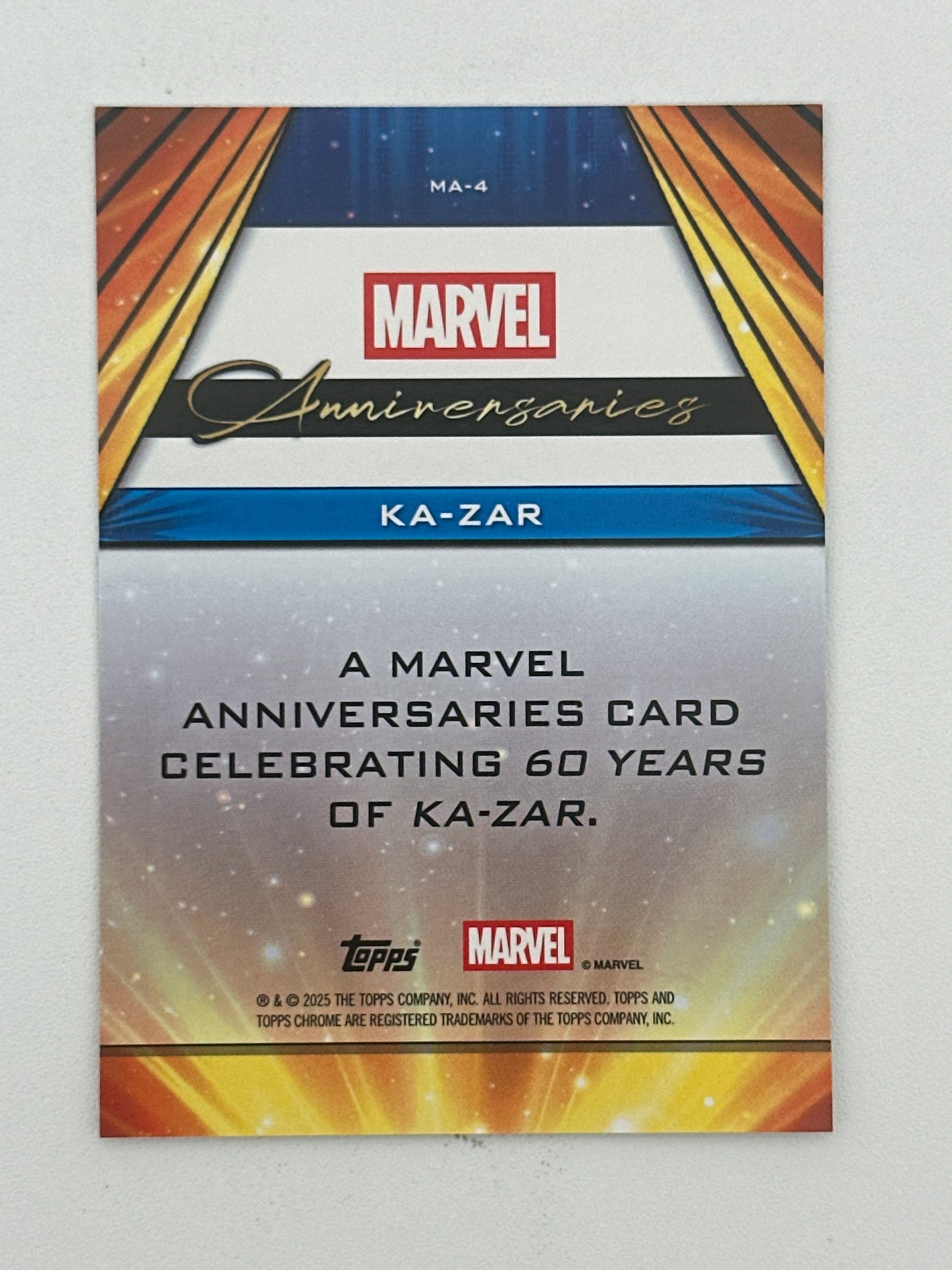 Marvel Topps Chrome Anniversaries Ka-Zar
