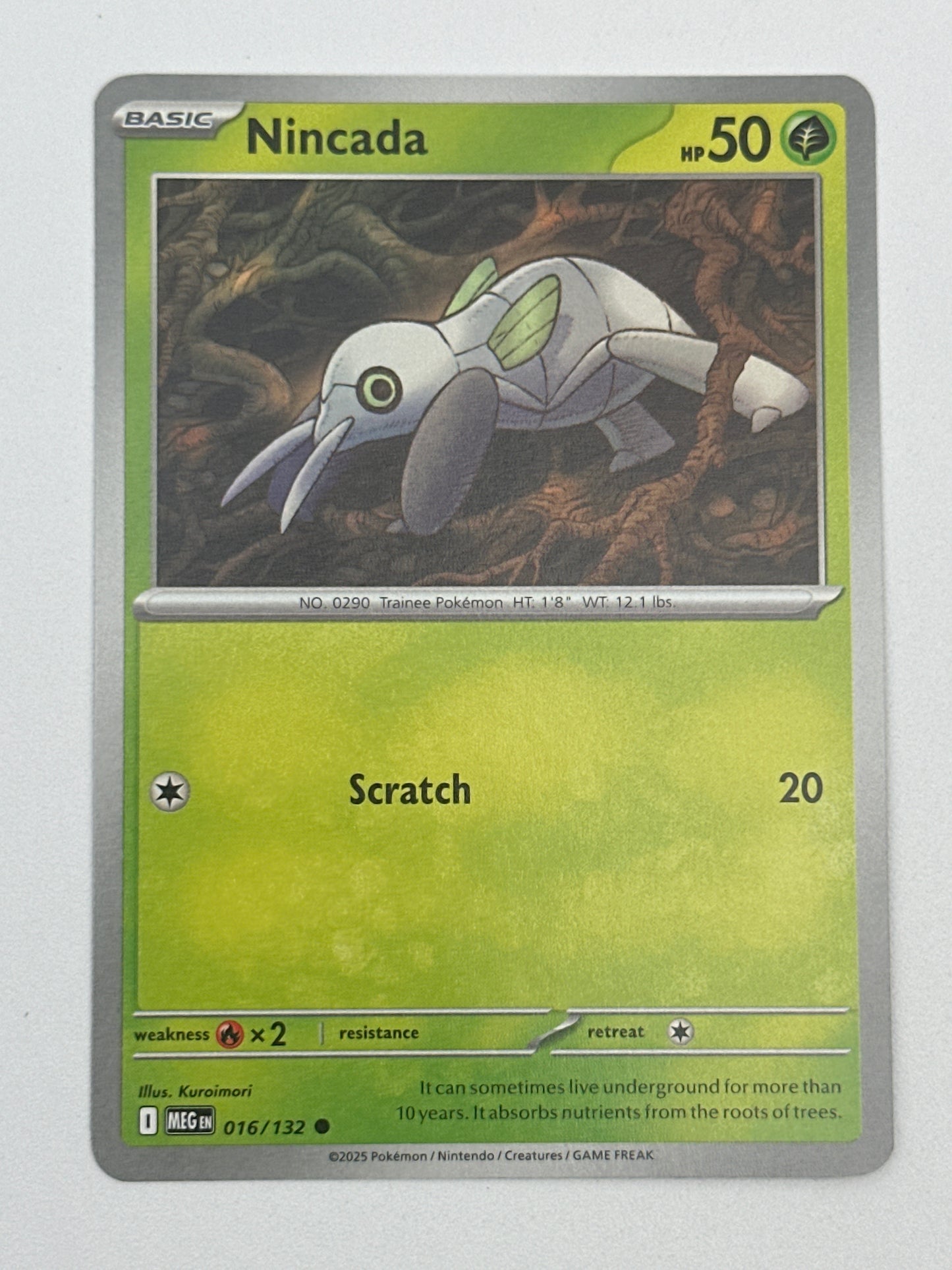 Pokémon Trading Card Game Mega Evolution MEG 016/132 Nincada Base Card