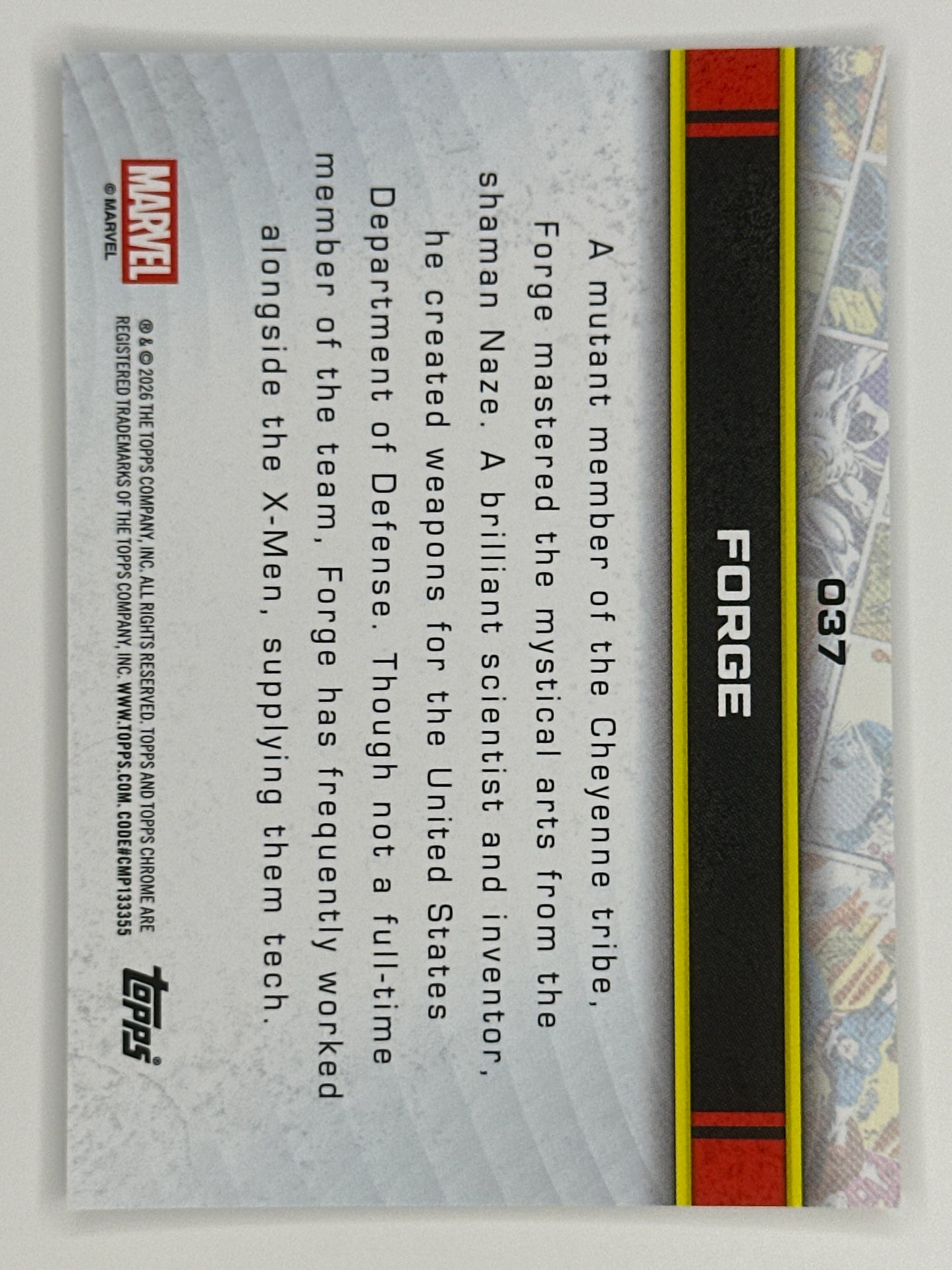 2026 Topps Marvel Chrome 037 Forge Base Card