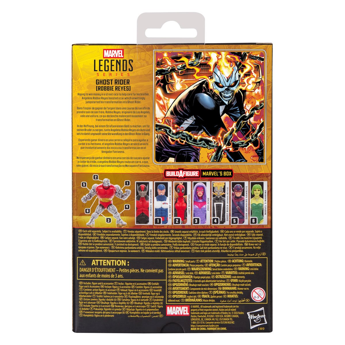 Marvel Legends Ghost Rider (Robbie Reyes) 6-Inch Action Figure – Marvel’s Box BAF by Hasbro