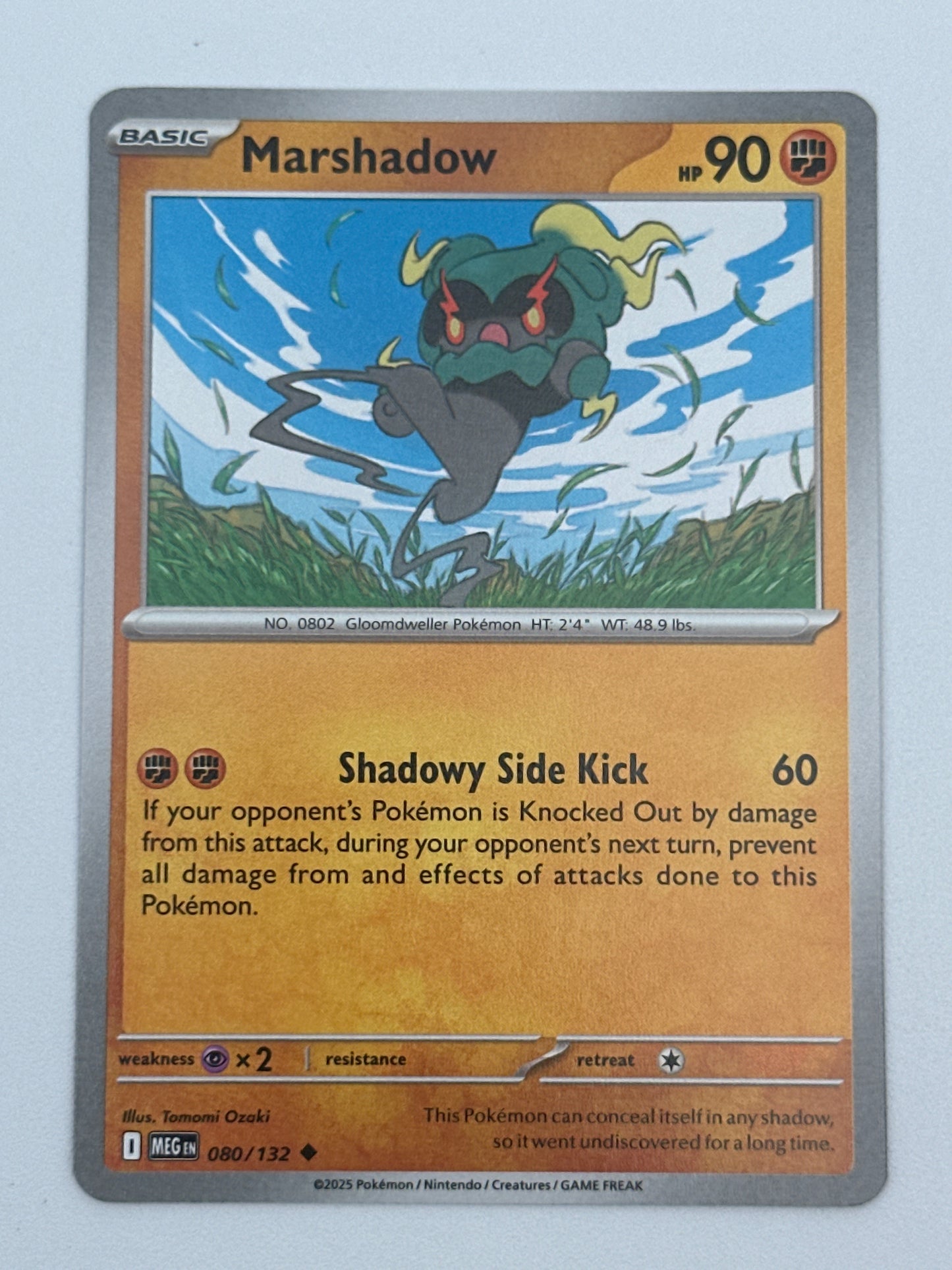 Pokémon Trading Card Game Mega Evolution MEG 080/132 Marshadow Base Card