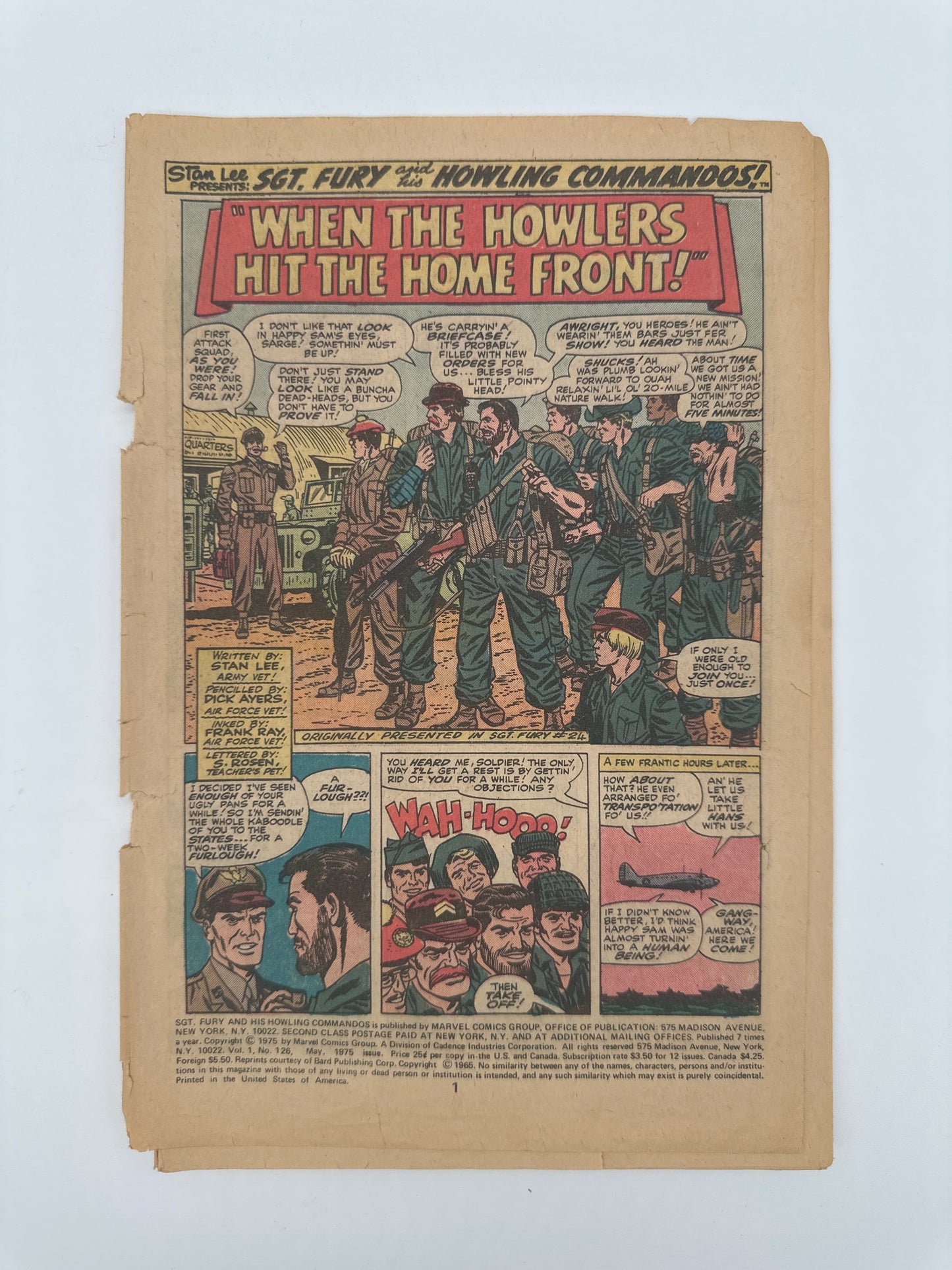 SGT Fury and His Howling Commandos #126 (Incomplete) PR