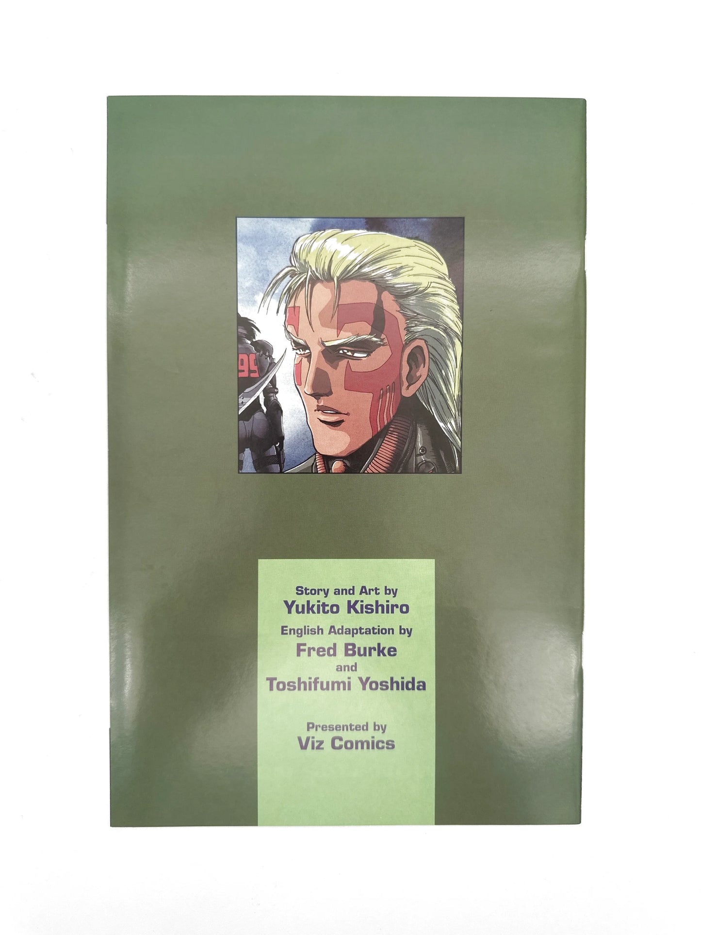 A manga comic book with an anime character illustration and text on a dark green cover.