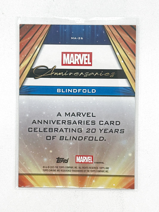2025 Topps Marvel Chrome #000MA-26 Blindfold Marvel Anniversaries