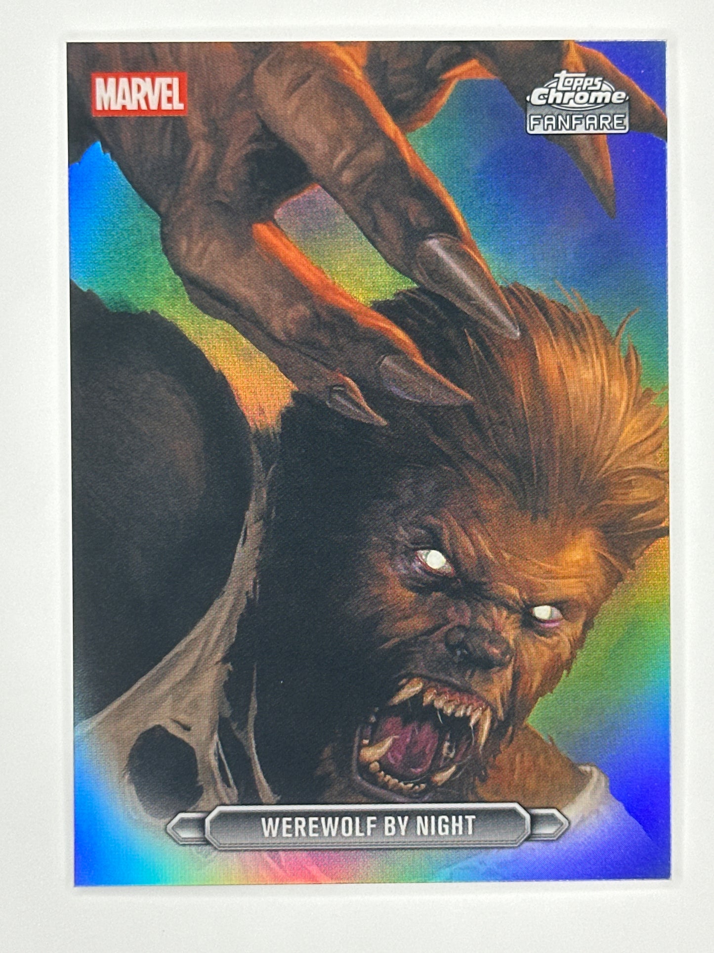 2026 Topps Marvel Chrome FF-47 Werewold By Night Fanfare Refractor Card