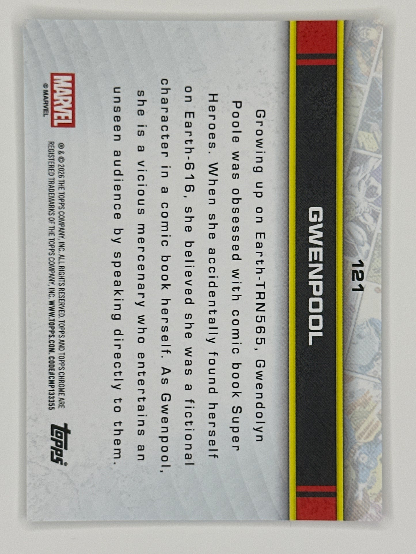 2026 Topps Marvel Chrome 121 Gwenpool Base Card