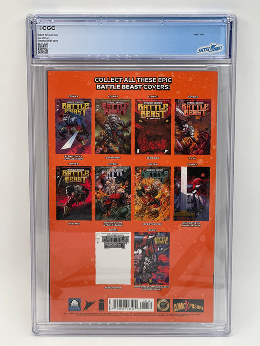 Invincible Universe: Battle Beast #1 2nd Print Exclusive Jonathan Uribe Virgin Variant Cover CGC 9.8 Custom Label