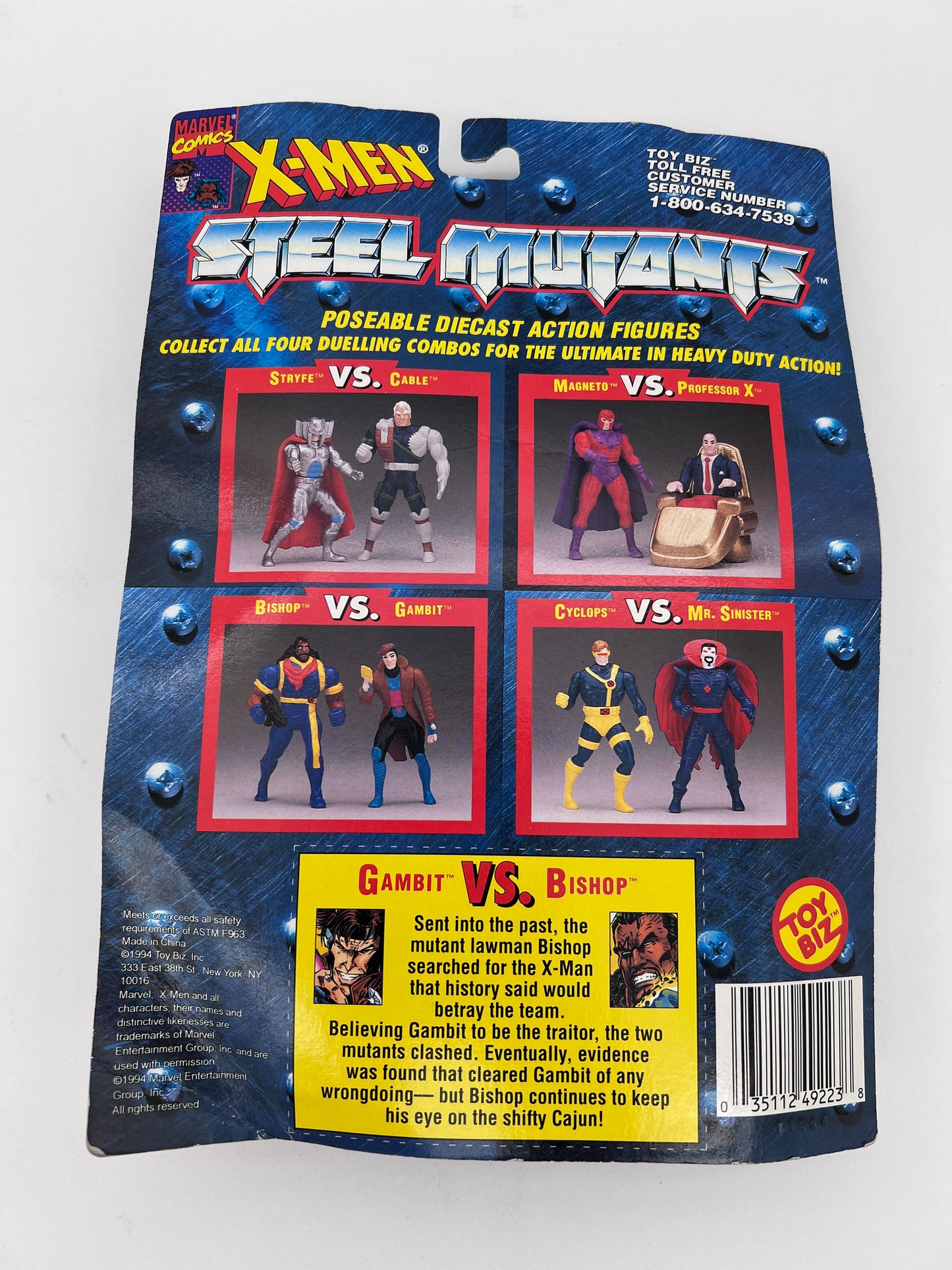 X-Men Steel Mutants Collector’s Figures Gambit vs Bishop