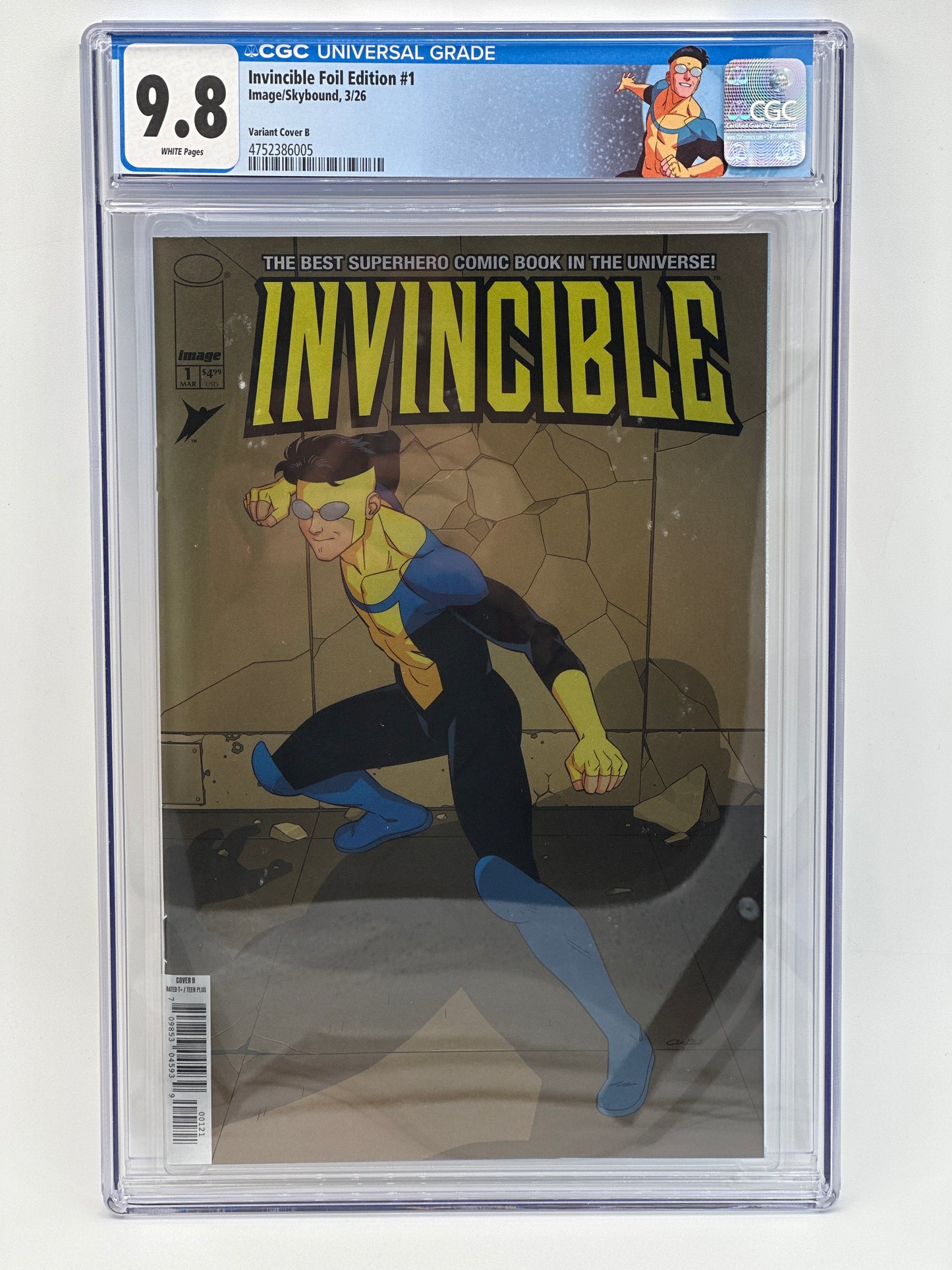 Invincible #1 Foil Edition Cover B CGC 9.8 Custom Label