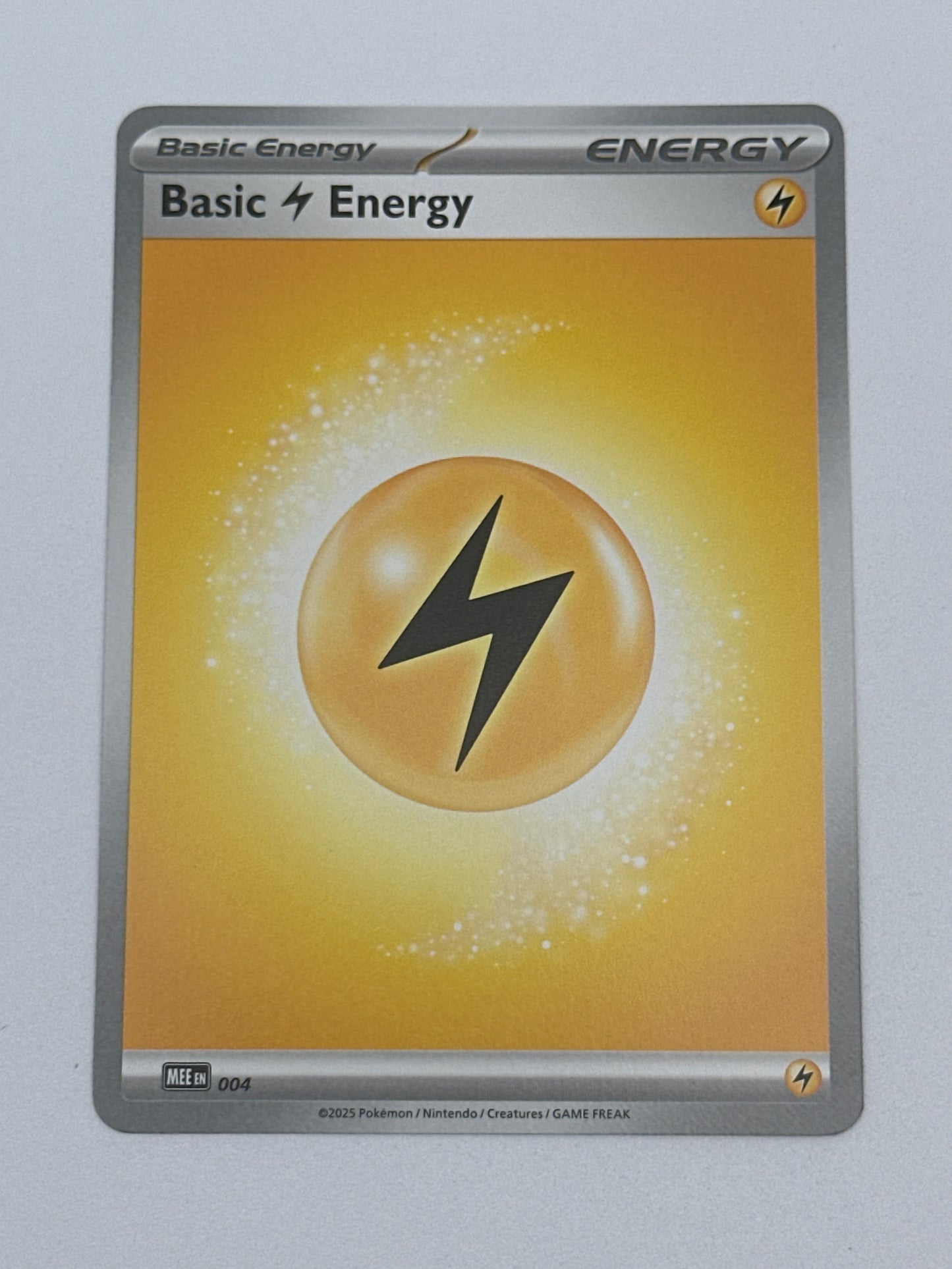 Pokémon Trading Card Game Mega Evolution MEE 004 Basic Lightning Energy Base Card