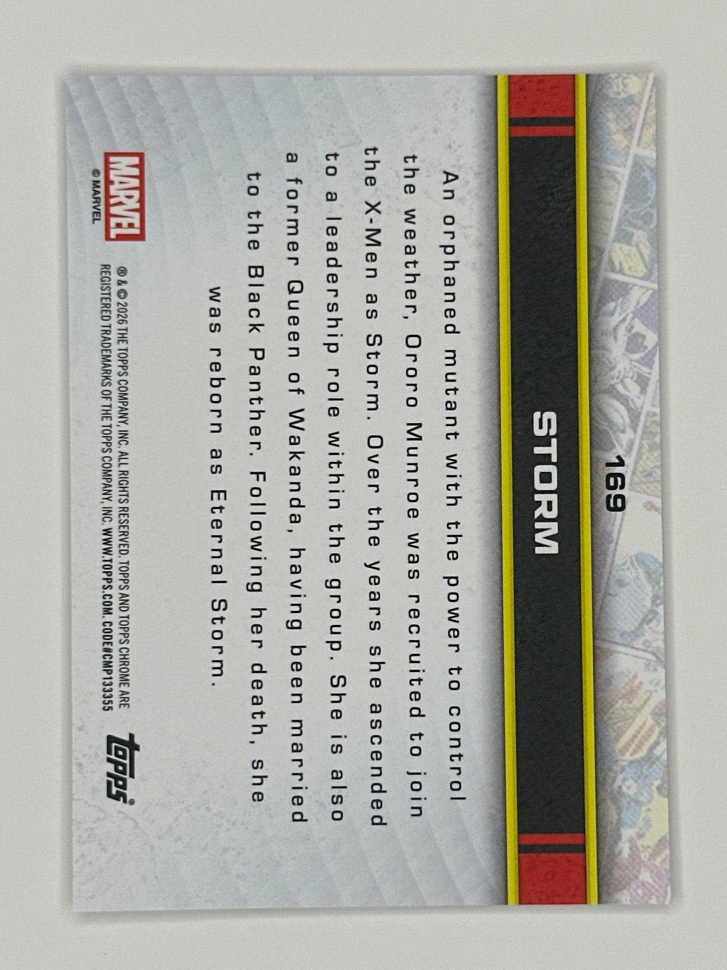 2026 Topps Marvel Chrome 167 Storm Base Card