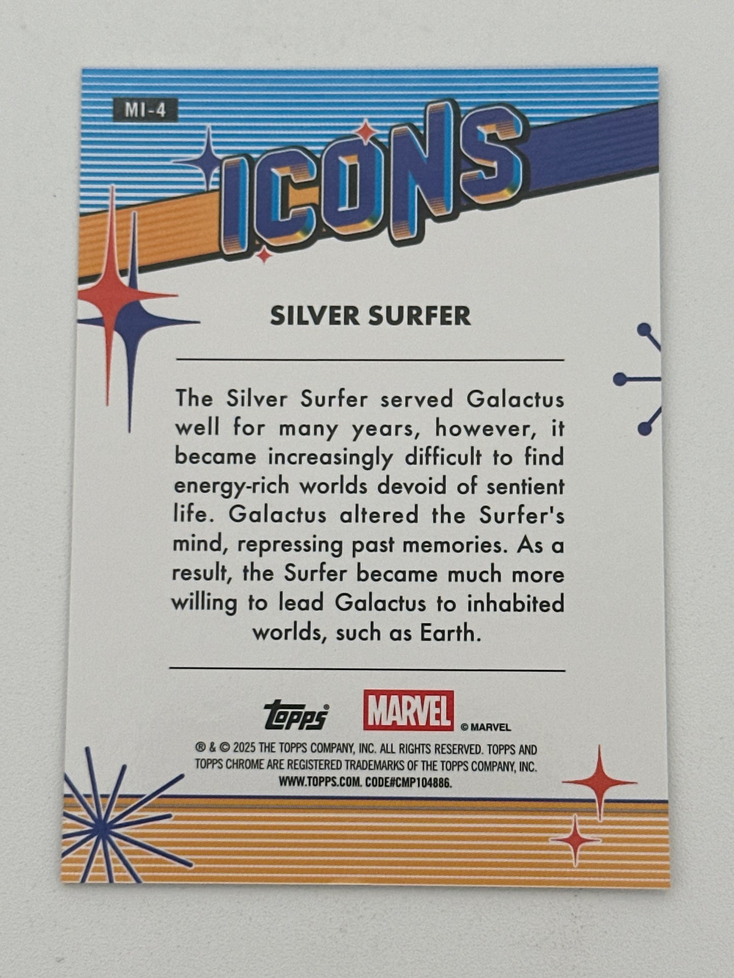 Marvel Topps Chrome Icons Silver Surfer