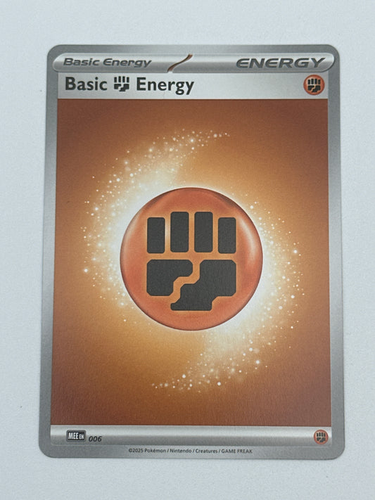 Pokémon Trading Card Game Mega Evolution MEE 006 Basic Fighting Energy Base Card