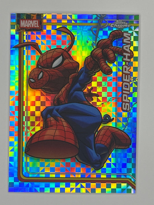 2026 Topps Marvel Chrome 162 Spider-Ham X-Fractor Refractor Card
