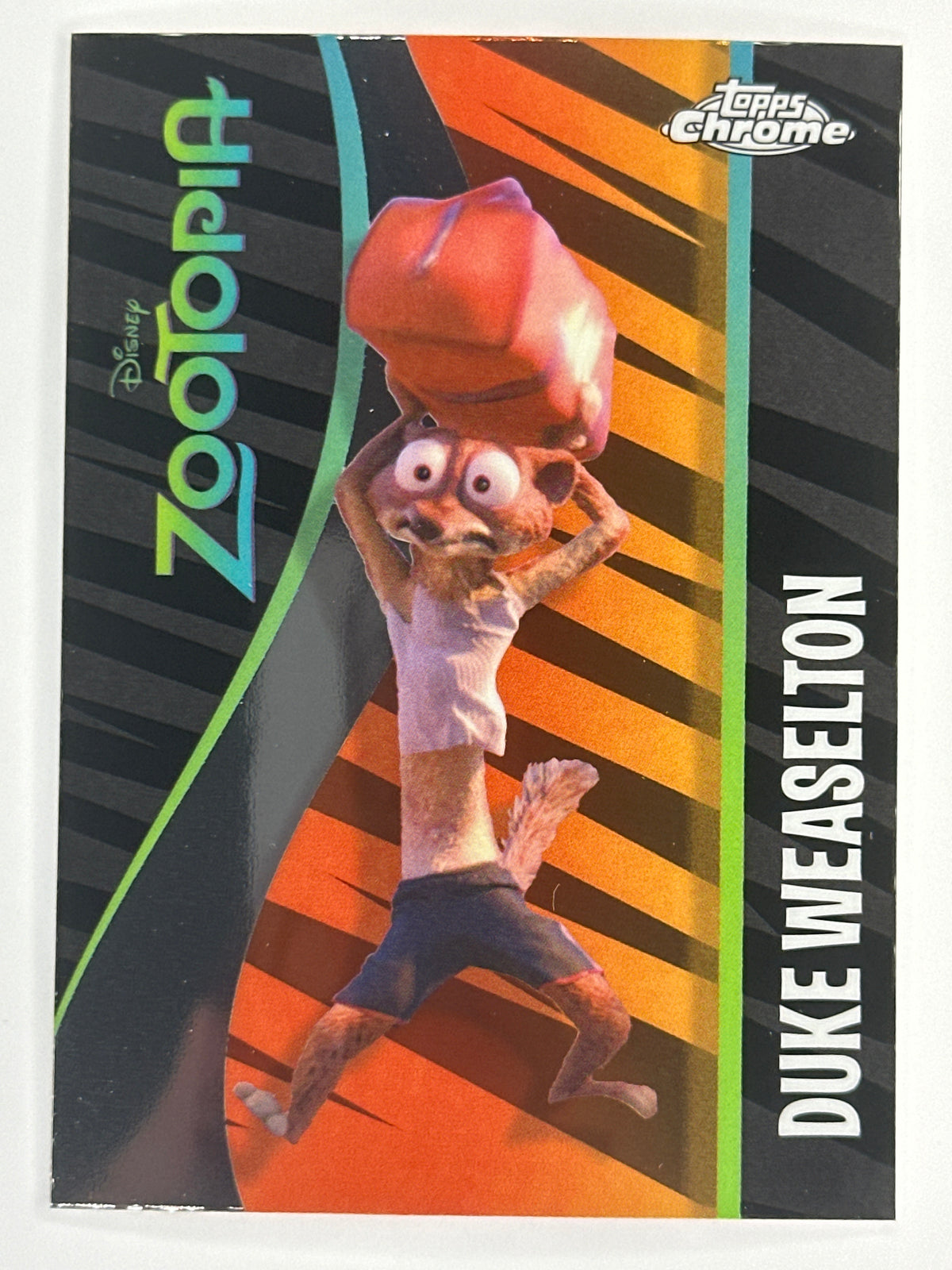 2025 Topps Disney Chrome ZI-7 Duke Weaselton Refractor Card