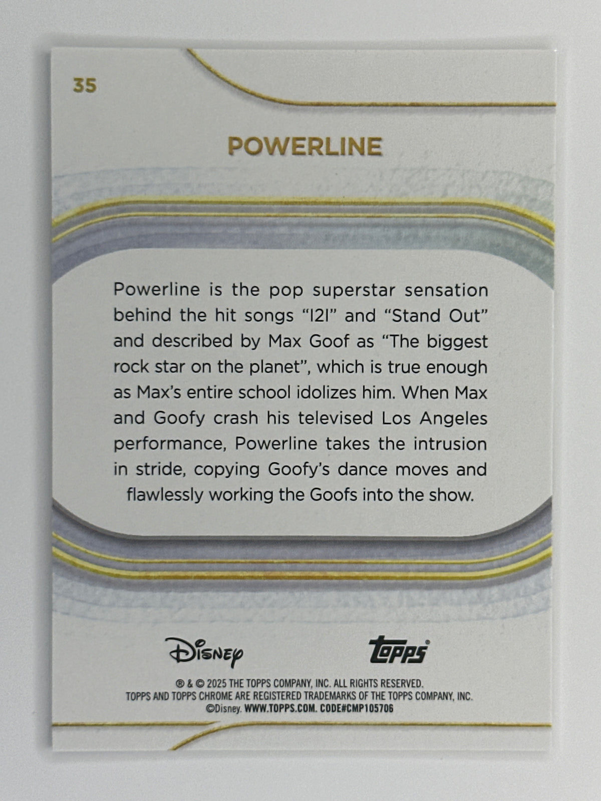 2025 Topps Disney Chrome 035 Powerline Base Card