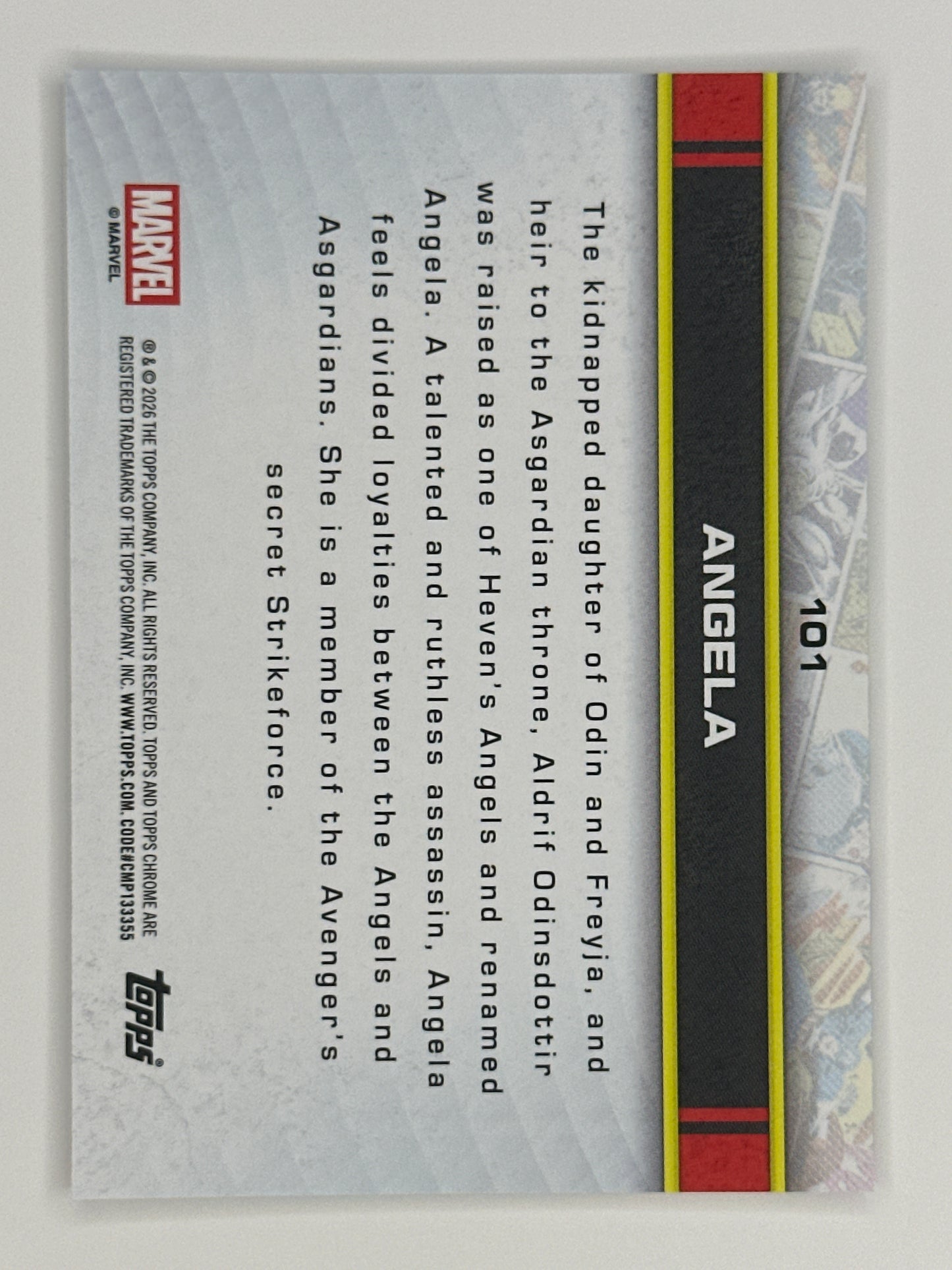 2026 Topps Marvel Chrome 101 Angela Base Card
