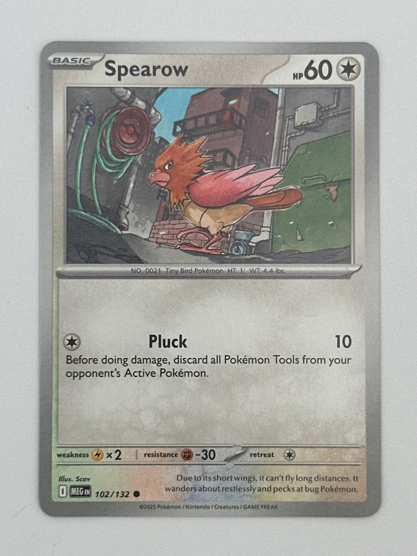 Pokémon Trading Card Game Mega Evolution MEG 102/132 Spearow Base Card