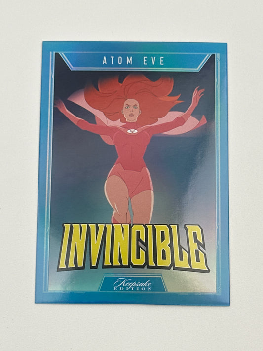 2025 Invincible Season 1 Keepsake Trading Card #022 Atom Eve Blue Holo Parallel Card