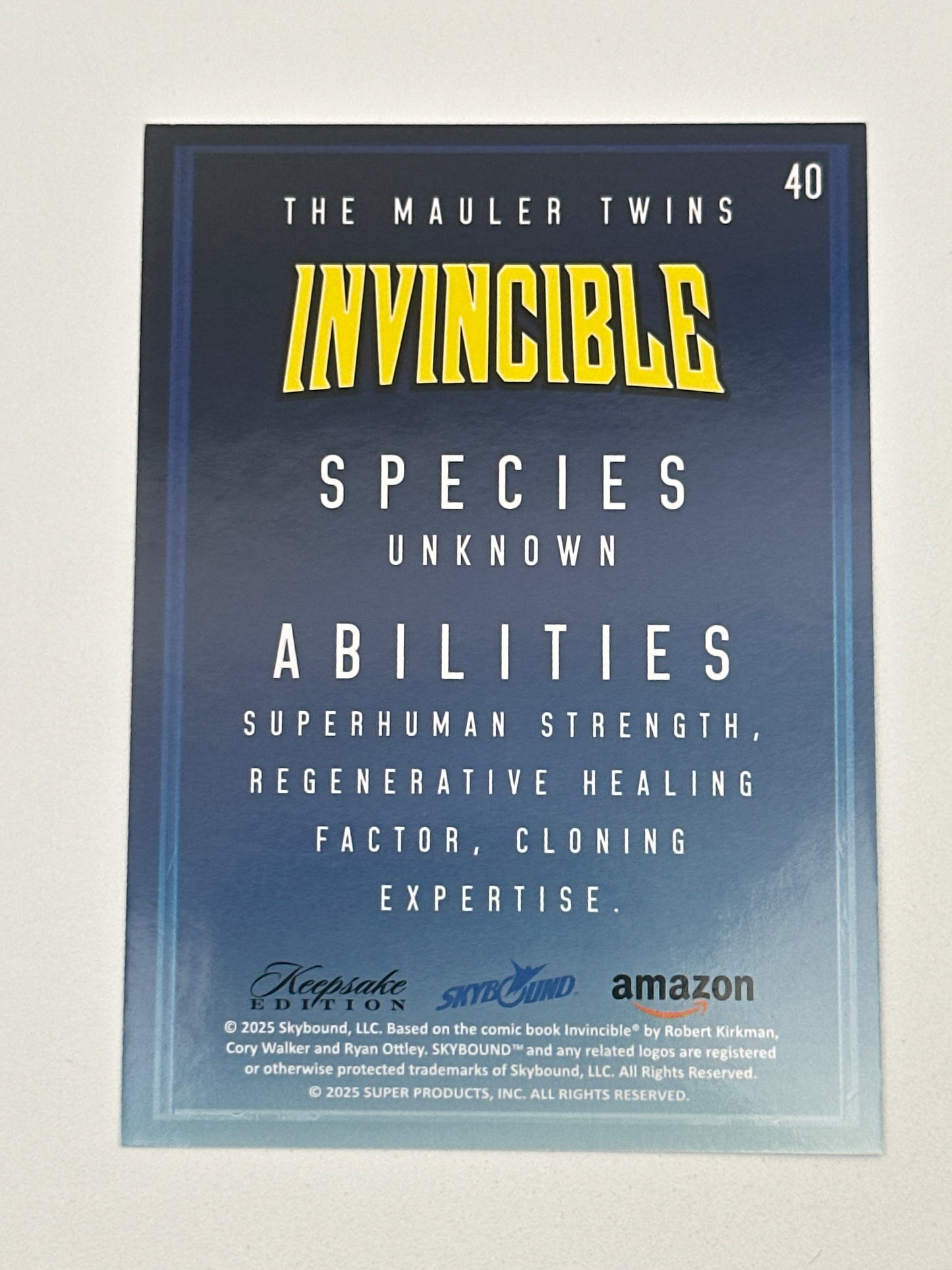 2025 Invincible Season 1 Keepsake Trading Card #040 The Mauler Twins Base Card