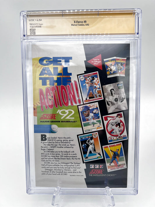 X-Force #9 Rob Liefeld Autographed Graded