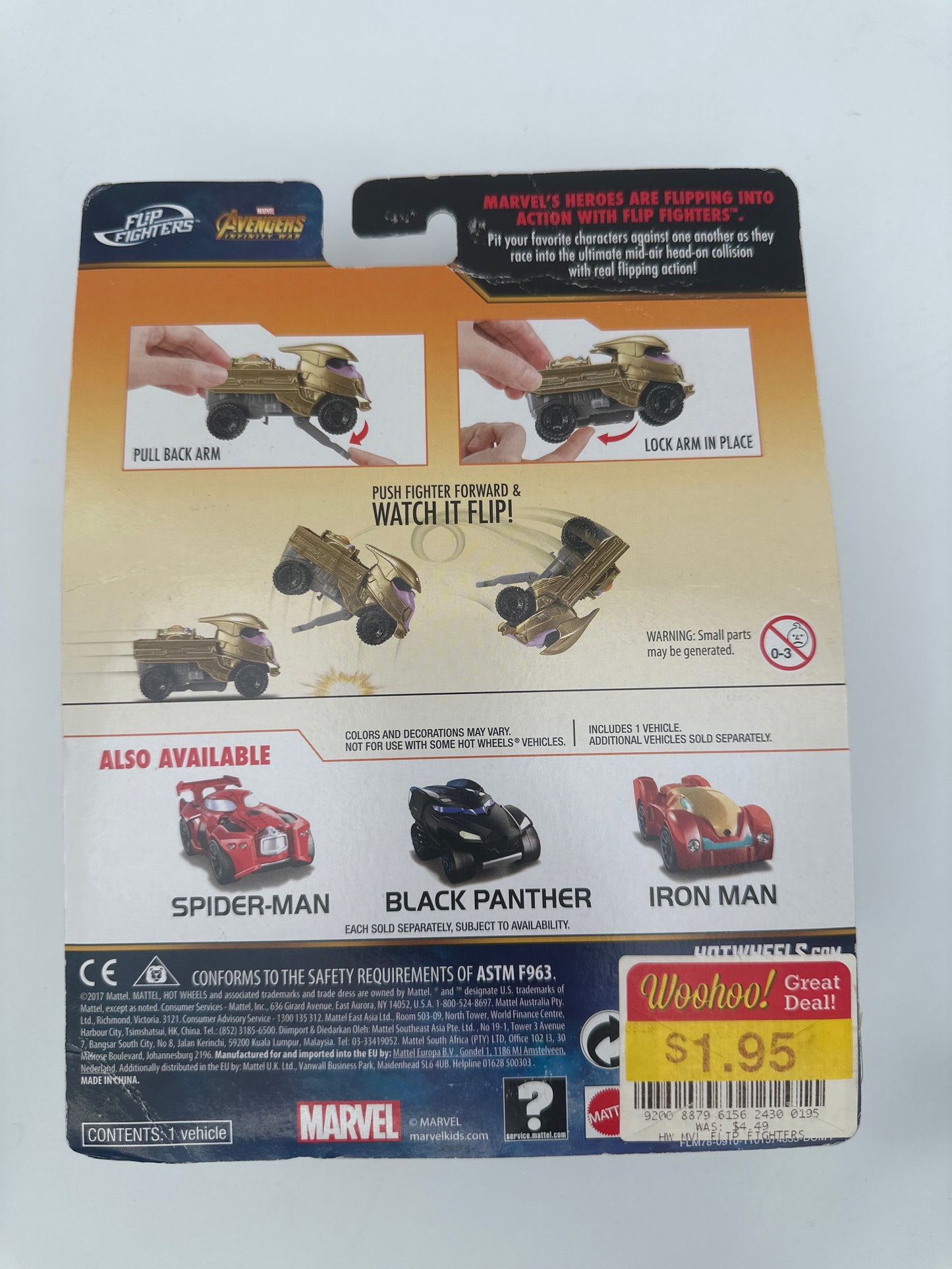 Hot Wheels Flip Fighters Marvel Avengers Infinity War Thanos