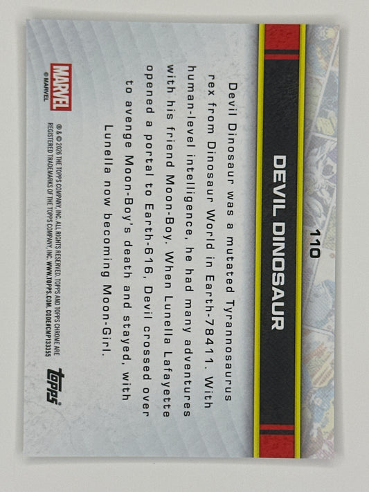 2026 Topps Marvel Chrome 110 Devil Dinosaur Base Card