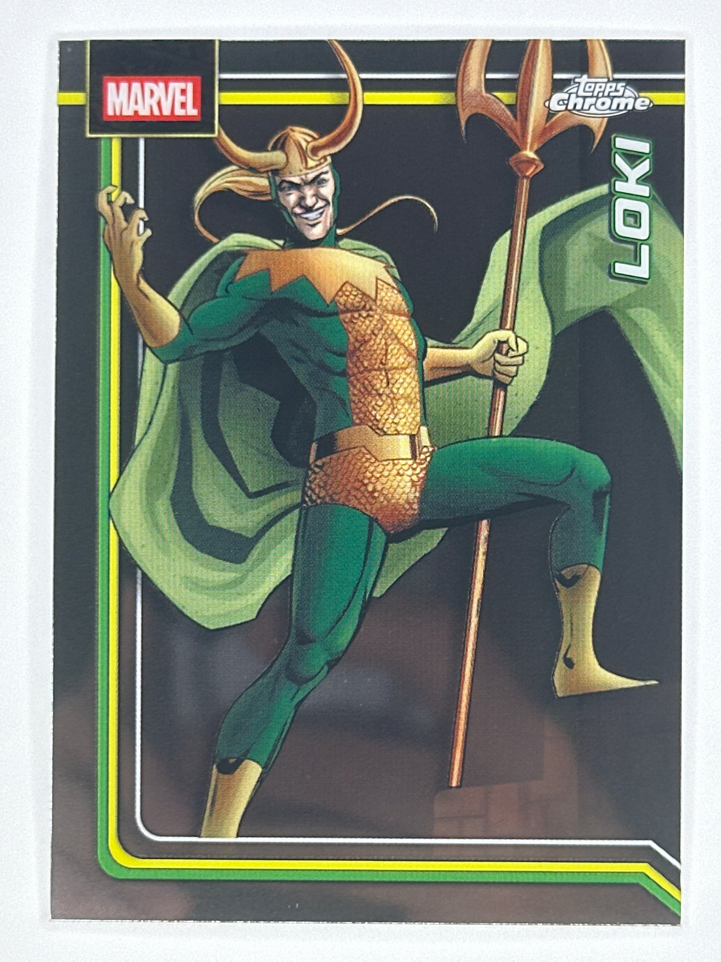 2026 Topps Marvel Chrome 131 Loki Base Card
