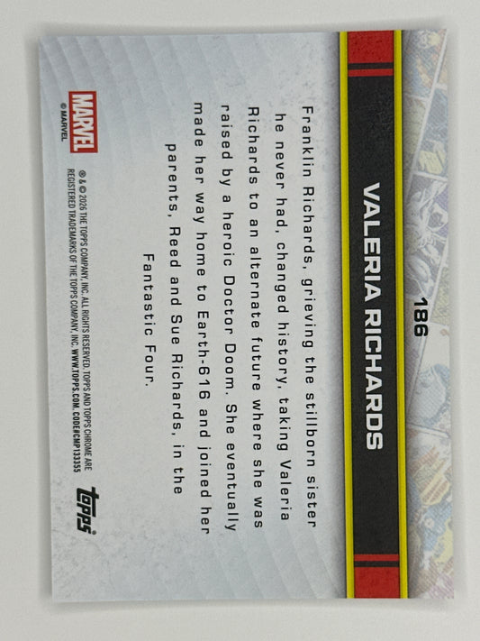 2026 Topps Marvel Chrome 186 Valeria Richards Base Card