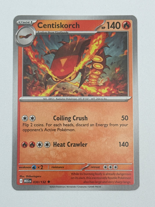 Pokémon Trading Card Game Mega Evolution MEG 030/132 Centiskorch Base Card