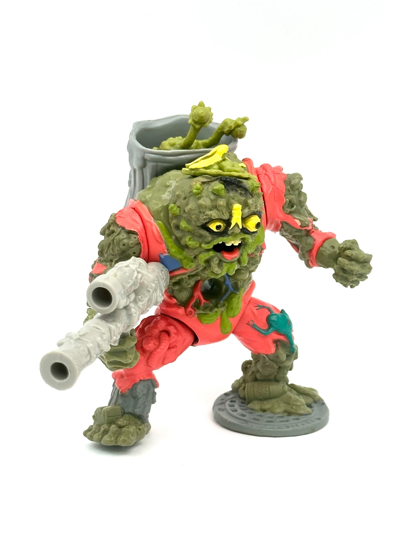Vintage 1990 TMNT Muckman Action Figure w/ Joe Eyeball – Complete Original Playmates Release
