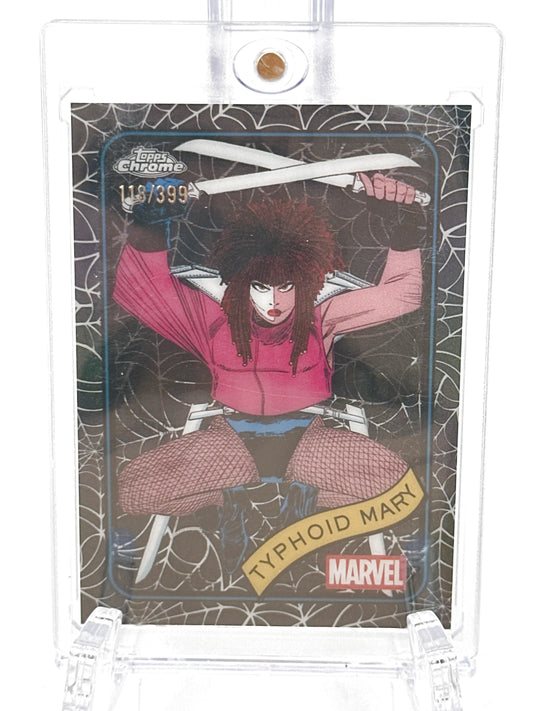 2025 Topps Marvel Chrome #123 Typhoid Mary Spider Web Refractor 118/399