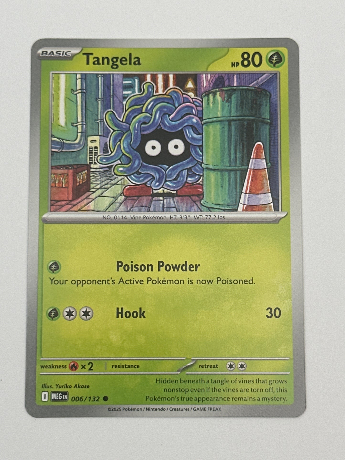 Pokémon Trading Card Game Mega Evolution MEG 006/132 Tangela Base Card