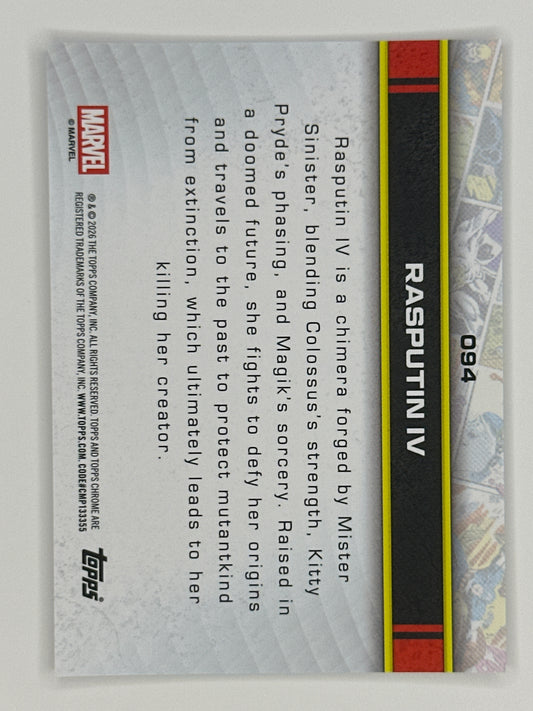 2026 Topps Marvel Chrome 094 Rasputin IV Base Card