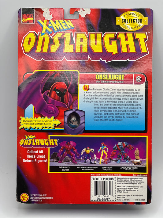 X-Men Onslaught with Ultimate Power Armor Toy Biz Action Figure – 1997 Sealed