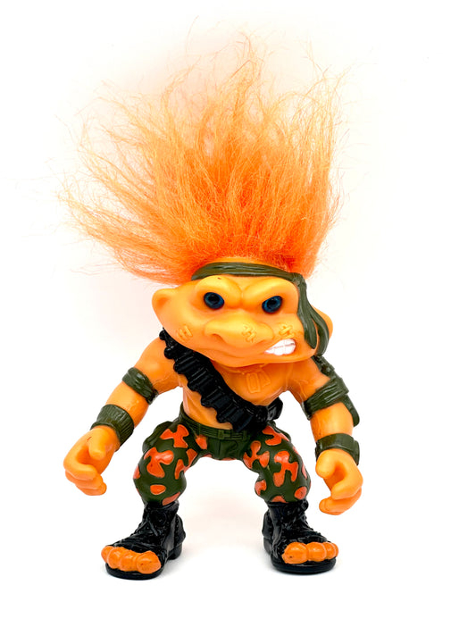 Vintage 1992 Battle Trolls Sgt. Troll Action Figure – Complete Original Hasbro Release
