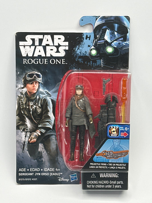 Star Wars Rogue One Sergeant Jyn Erso (Jedha) 3.75" Hasbro Action Figure – 2016 Sealed