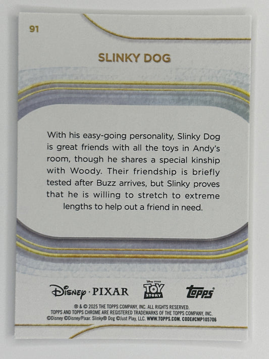 2025 Topps Disney Chrome 091 Slinky Dog Base Card